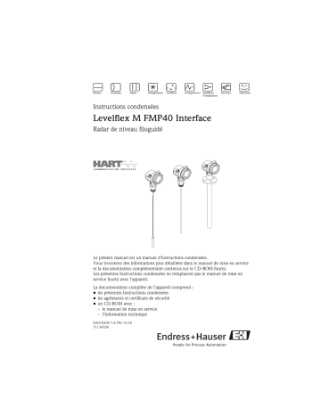 Endres+Hauser Levelflex M FMP40 HART Interface measurement Brief Manuel utilisateur | Fixfr
