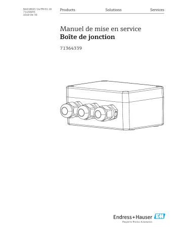 Endres+Hauser Junction BOX Mode d'emploi | Fixfr