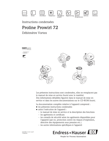 Endres+Hauser Proline Prowirl 72 Brief Manuel utilisateur | Fixfr
