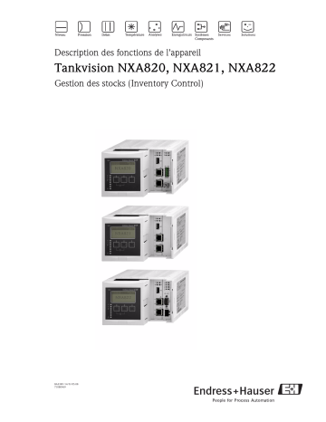 Endres+Hauser Tankvision NXA820, NXA821, NXA822 Functions Mode d'emploi | Fixfr