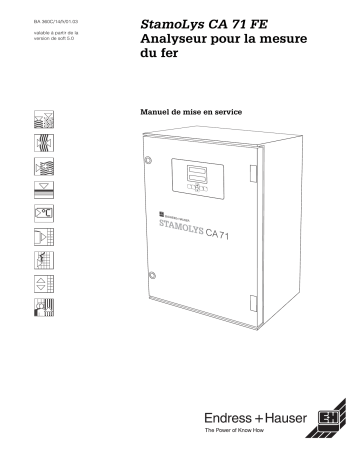 Endres+Hauser Stamolys CA71FE Mode d'emploi | Fixfr