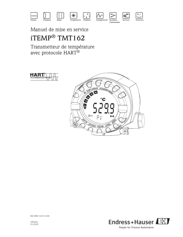 Endres+Hauser Temperature field transmitter iTEMP TMT162, HART 5 Mode d'emploi | Fixfr