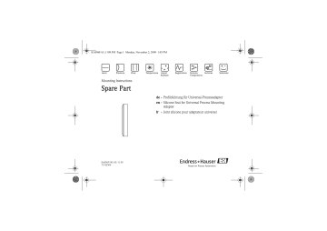 Endres+Hauser Spare Part Manuel utilisateur | Fixfr