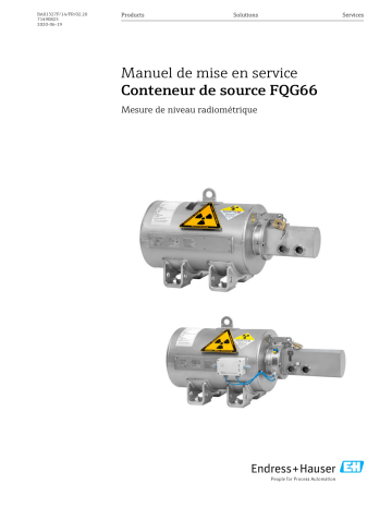 Endres+Hauser Source container FQG66 Mode d'emploi | Fixfr