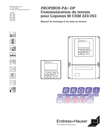 Endres+Hauser Liquisys M CXM223/253 PROFIBUS Mode d'emploi | Fixfr