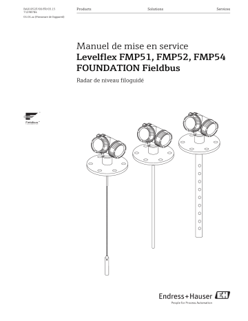 Endres+Hauser Levelflex FMP51, FMP52, FMP54 FOUNDATION Fieldbus Mode d'emploi | Fixfr