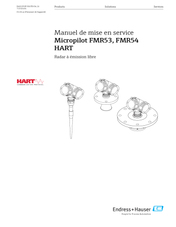 Endres+Hauser Micropilot FMR53, FMR54 HART Mode d'emploi | Fixfr