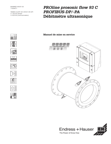 Endres+Hauser Prosonic Flow 93C PROFIBUS DP/PA Mode d'emploi | Fixfr