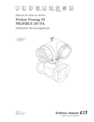 Endres+Hauser Proline Promag 50 PROFIBUS DP/PA Mode d'emploi | Fixfr