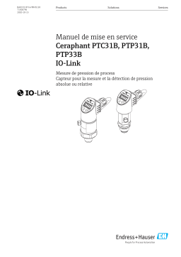 Endres+Hauser Ceraphant PTC31B, PTP31B, PTP33B IO-Link Mode d'emploi