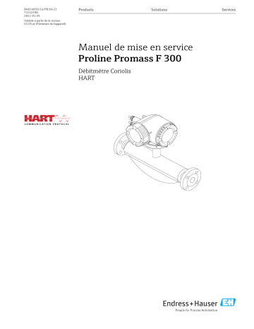 Endres+Hauser Proline Promass F 300 Mode d'emploi | Fixfr