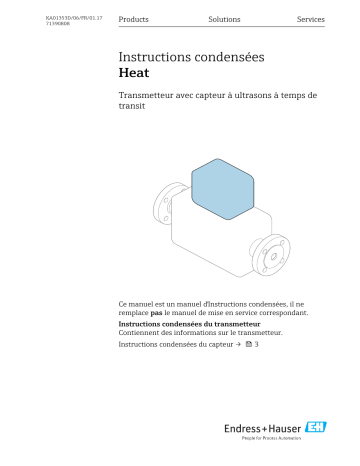 Endres+Hauser Heat Brief Manuel utilisateur | Fixfr