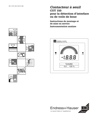 Endres+Hauser contacter CUT 150 Turbidity Limit Switch Mode d'emploi | Fixfr