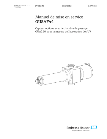 Endres+Hauser OUSAF44 Mode d'emploi | Fixfr