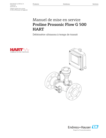 Endres+Hauser Proline Prosonic Flow G 500 HART Mode d'emploi | Fixfr