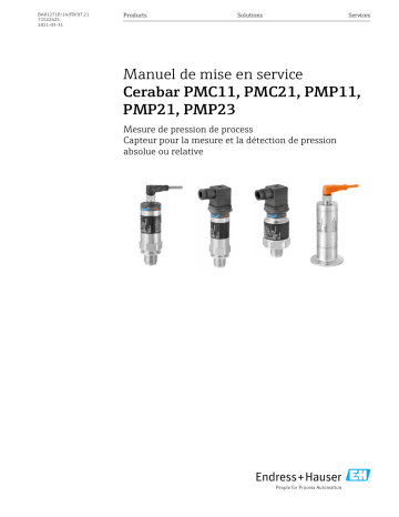 Endres+Hauser Cerabar PMC11, PMC21, PMP11, PMP21, PMP23 Mode d'emploi | Fixfr