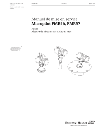 Endres+Hauser Micropilot FMR56, FMR57 PROFIBUS PA Mode d'emploi | Fixfr