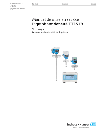 Endres+Hauser Liquiphant density FTL51B Mode d'emploi | Fixfr