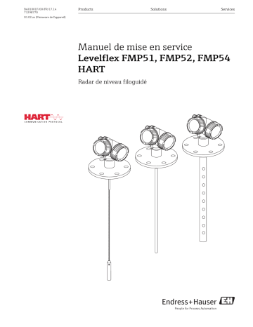 Endres+Hauser Levelflex FMP51, FMP52, FMP54 HART Mode d'emploi | Fixfr