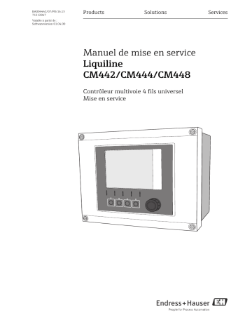 Endres+Hauser Liquiline CM442/CM444/CM448 Mode d'emploi | Fixfr