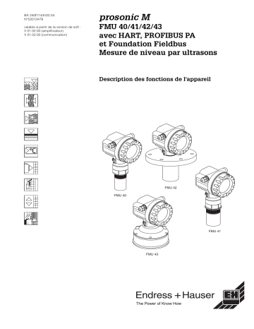 Endres+Hauser Prosonic M FMU40/41/42/43/44 Mode d'emploi | Fixfr