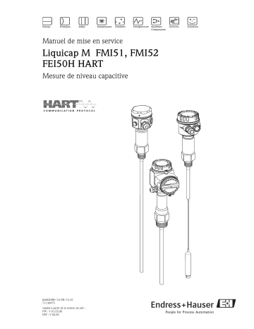 Endres+Hauser Liquicap M FMI51, FMI52 FEI50H HART Mode d'emploi | Fixfr