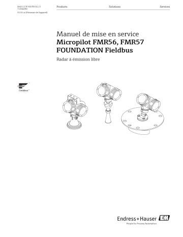 Endres+Hauser Micropilot FMR56, FMR57 FOUNDATION Fieldbus Mode d'emploi | Fixfr