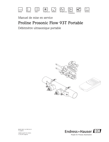 Endres+Hauser Proline Prosonic Flow 93T Portable Mode d'emploi | Fixfr