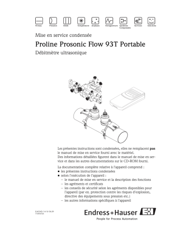 Endres+Hauser Proline Prosonic Flow 93T Portable Brief Manuel utilisateur | Fixfr