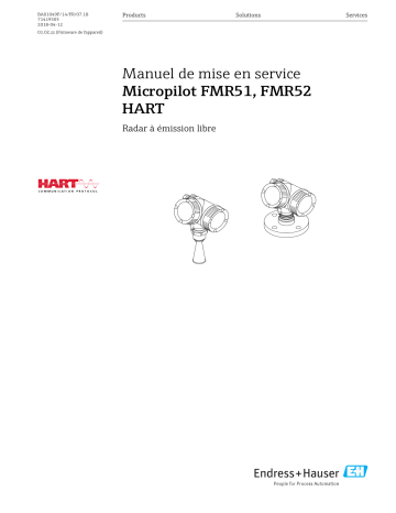 Endres+Hauser Micropilot FMR51, FMR52 HART Mode d'emploi | Fixfr