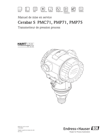 Endres+Hauser Cerabar S PMC71, PMP71, PMP75 HART V02.30.zz Mode d'emploi | Fixfr