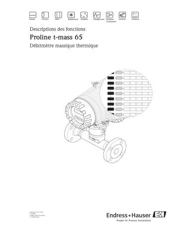 Endres+Hauser Proline t-mass 65 Mode d'emploi | Fixfr
