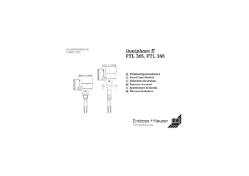 Endres+Hauser Liquiphant II FTL 365, FTL 366 Manuel utilisateur | Fixfr