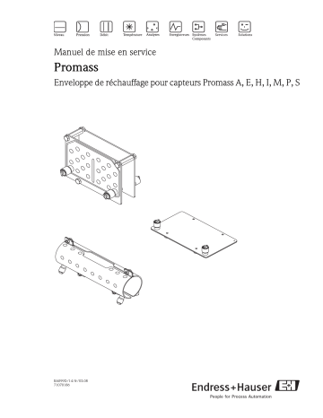 Endres+Hauser Proline Promass M, E, A, H, I, S, P Heating jacket Mode d'emploi | Fixfr