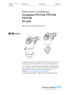 Endres+Hauser Ceraphant PTC31B, PTP31B, PTP33B IO-Link Manuel utilisateur