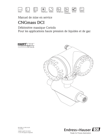 Endres+Hauser CNGmass DCI HART Mode d'emploi | Fixfr