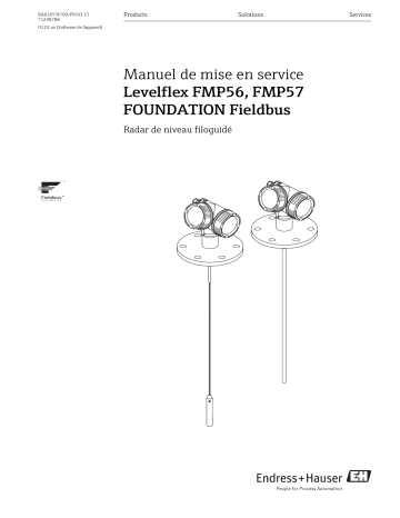 Endres+Hauser Levelflex FMP56, FMP57 FOUNDATION Fieldbus Mode d'emploi | Fixfr