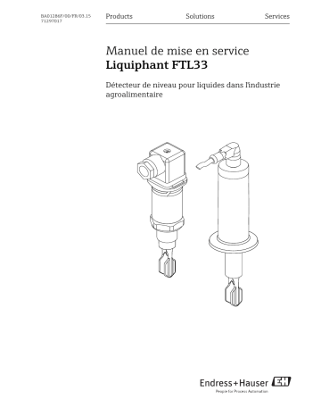 Endres+Hauser Liquiphant FTL33 Mode d'emploi | Fixfr