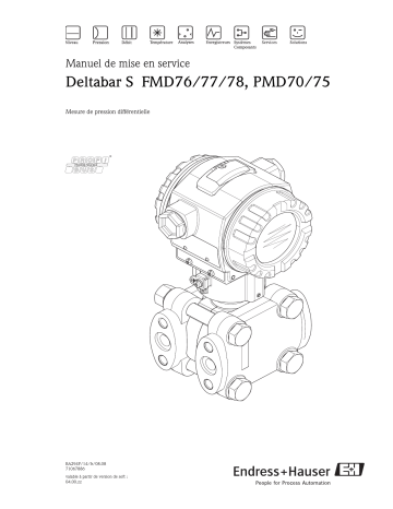 Endres+Hauser Deltabar S FMD77/78; PMD75 PROFIBUS PA (V 04.01.zz) Mode d'emploi | Fixfr