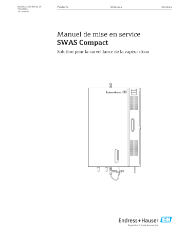 Endres+Hauser SWAS Mode d'emploi | Fixfr
