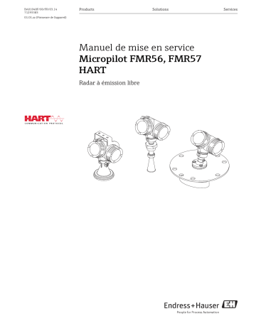 Endres+Hauser Micropilot FMR56, FMR57 HART Mode d'emploi | Fixfr