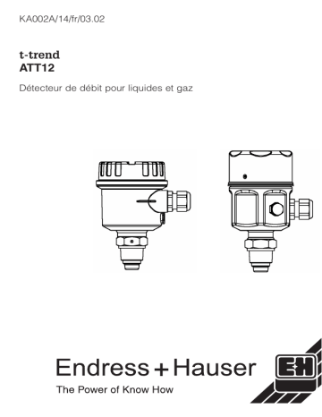 Endres+Hauser t-trend Manuel utilisateur | Fixfr