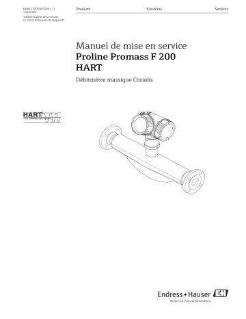 Endres+Hauser Proline Promass F 200 Mode d'emploi | Fixfr