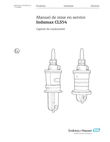 Endres+Hauser Indumax CLS54 Mode d'emploi | Fixfr