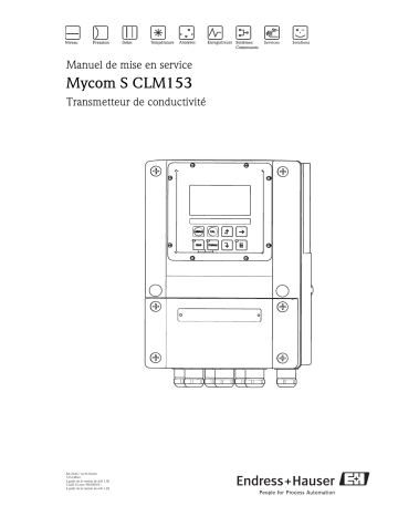 Endres+Hauser Mycom S CLM153 Mode d'emploi | Fixfr