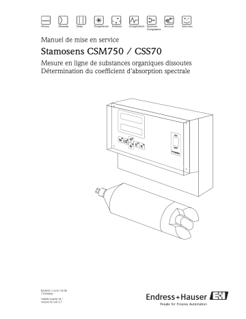 Endres+Hauser StamoSens CSM750 / CSS70 Mode d'emploi | Fixfr