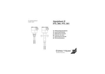 Endres+Hauser Liquiphant II FTL 360, FTL 361 Manuel utilisateur | Fixfr