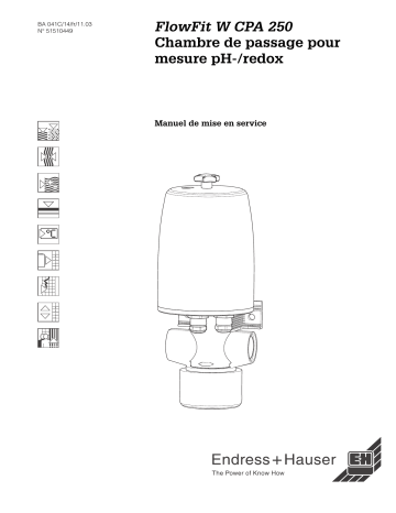 Endres+Hauser Flowfit W CPA250 Mode d'emploi | Fixfr