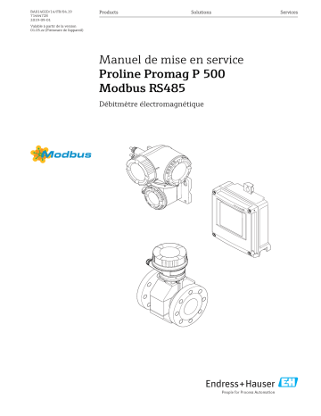 Endres+Hauser Proline Promag P 500 Modbus RS485 Mode d'emploi | Fixfr