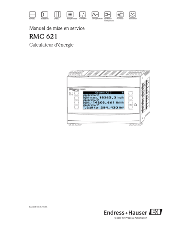 Endres+Hauser Flow and energy manager RMC 621 Mode d'emploi | Fixfr